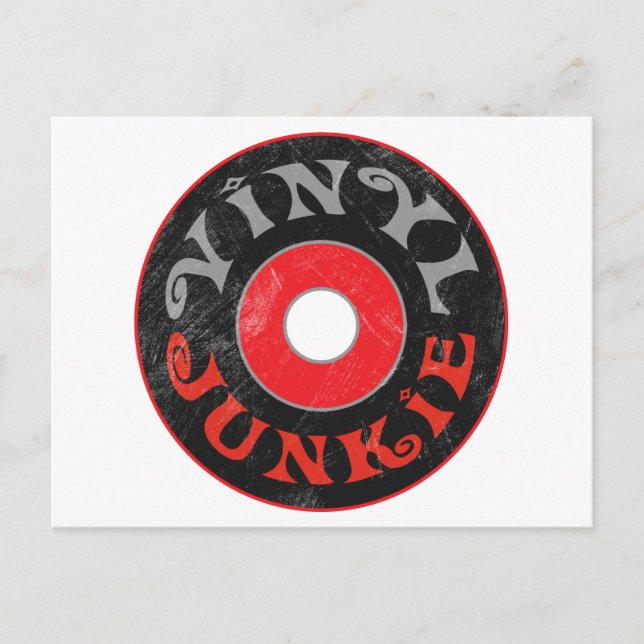 Cartão Postal Vinyl Junkie (Frente)
