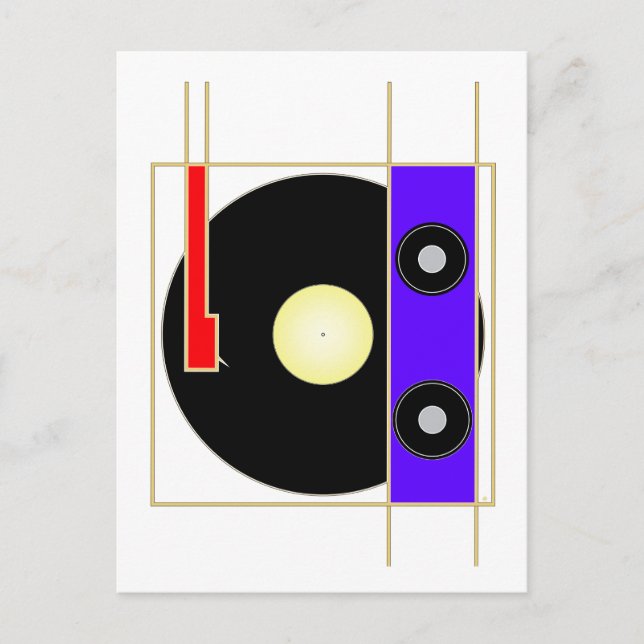 Cartão Postal Vinyl Player (Frente)