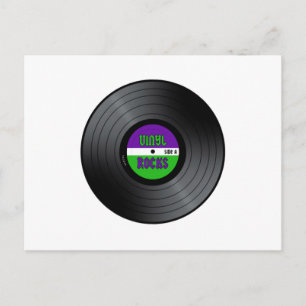 Cartão Postal Vinyl Rocks LP