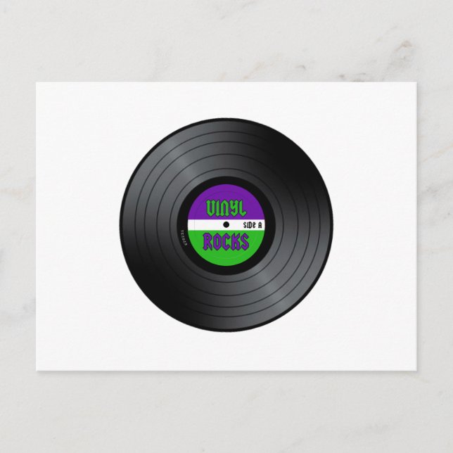 Cartão Postal Vinyl Rocks LP (Frente)
