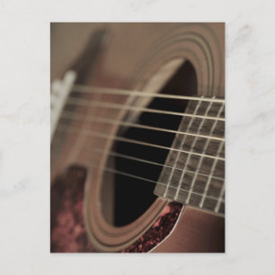 Cartão Postal Violão Acústico de Seis Cordas