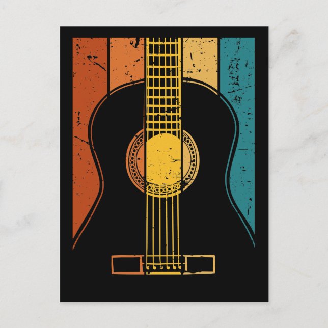 Cartão Postal Violão de Vintage (Frente)