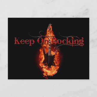 Cartão Postal Violão Flaming