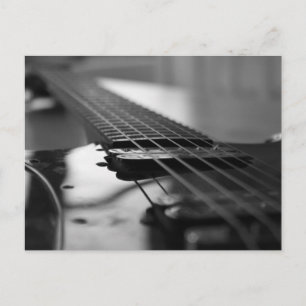Cartão Postal Violão Preto e Branco