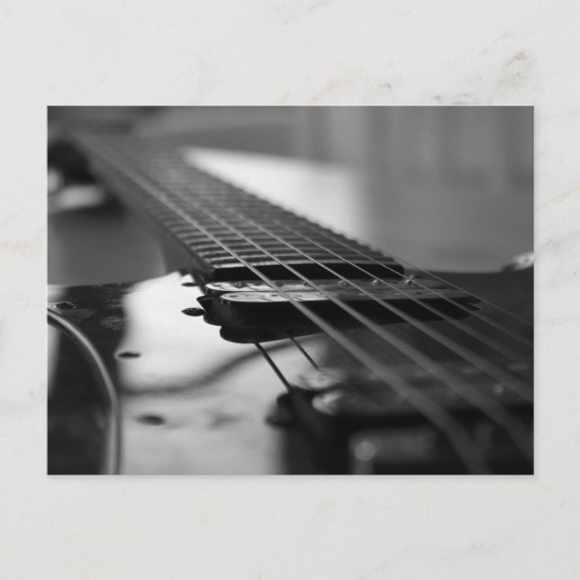 Cartão Postal Violão Preto e Branco (Frente)