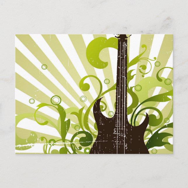Cartão Postal Violão verde (Frente)