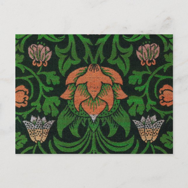 Cartão Postal Violet e Columbine, William Morris (Frente)