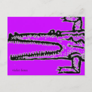 Cartão Postal violet fem croc