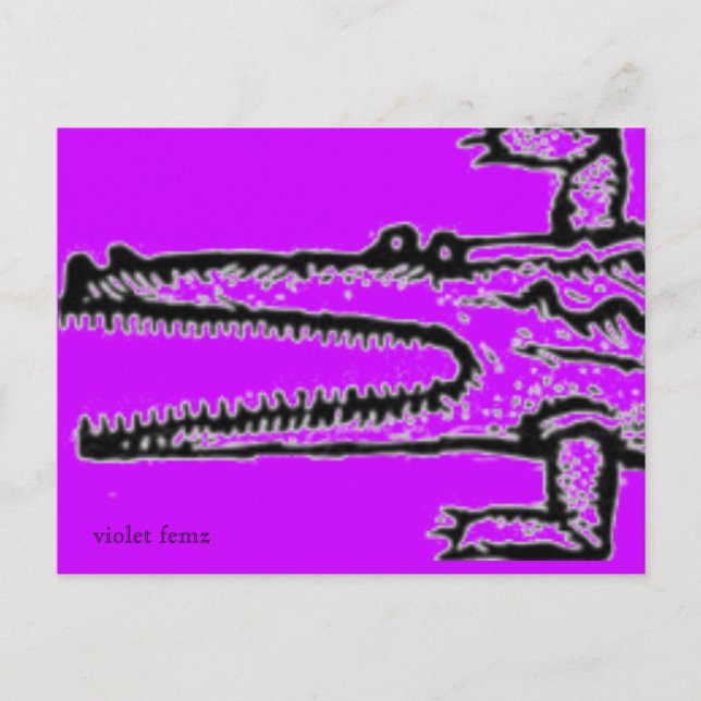 Cartão Postal violet fem croc (Frente)