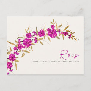 Cartão Postal Violeta Flor de Jardim de Trombeta Selvagem Casame