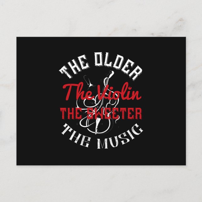 Cartão Postal Violin - Música Mais Velho do Violin Play (Frente)