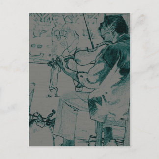 Cartão Postal Violinista