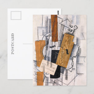 Cartão Postal Violino e Partitura Georges Braque