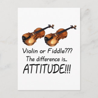 Cartão Postal Violino ou Fiddle?