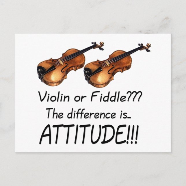Cartão Postal Violino ou Fiddle? (Frente)