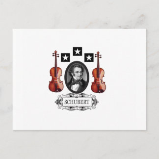 CARTÃO POSTAL VIOLINOS PARA SCHUBERT