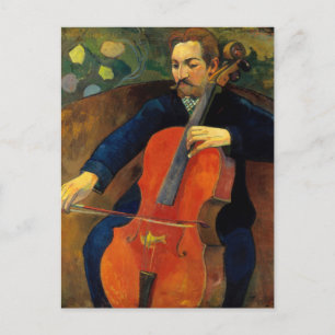 Cartão Postal Violoncellist Schneklud Paul Gauguin