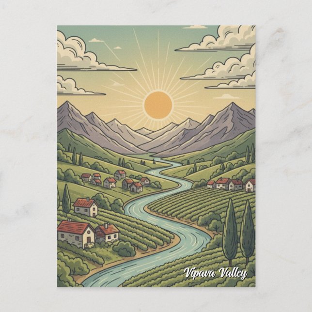 Cartão Postal Vipava Valley, Eslovênia (Frente)