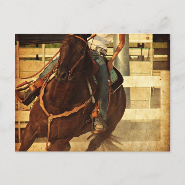 Cartão Postal Virando Cavalo Ocidental (Frente)