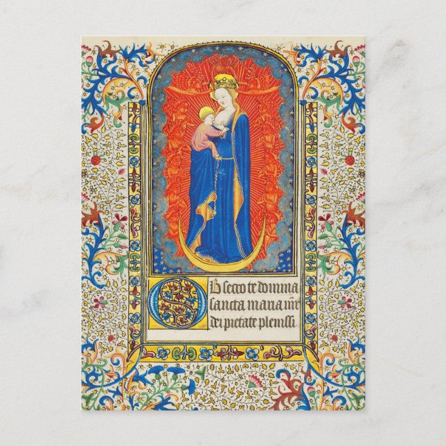 Cartão Postal VIRGEM COM FILHO E ÂNGULOS Antopocas Frológicos An (Frente)