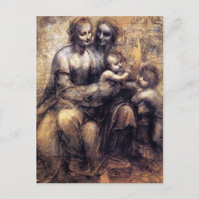 Cartão Postal Virgem e Criança com Ruas. (Frente)