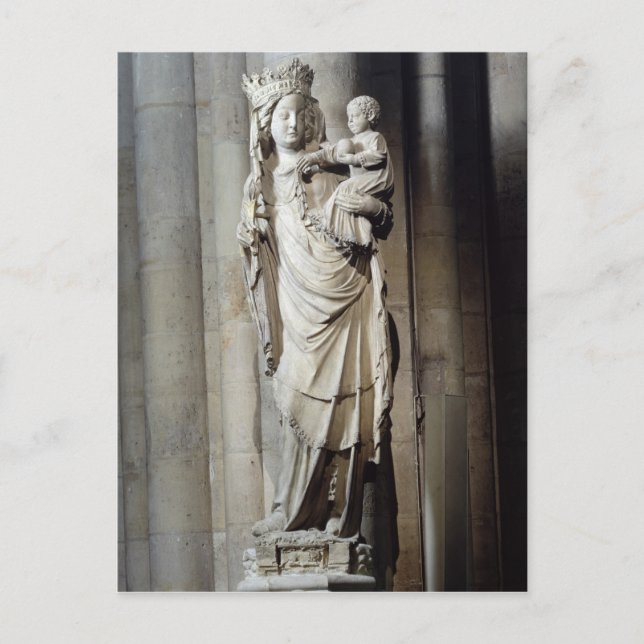 Cartão Postal Virgem e Criança, conhecida como Notre-Dame de Par (Frente)
