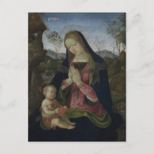 Cartão Postal Virgem e Menino por Pinturicchio