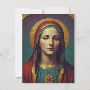 Cartão Postal Virgem Maria Devocional Católica Romana Santa