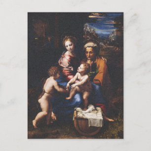 Cartão Postal Virgem Maria e Criança com João Batista