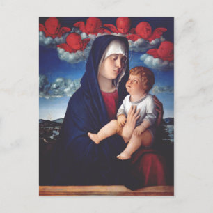 Cartão Postal Virgem Maria e Menino Arte Religiosa Clássica