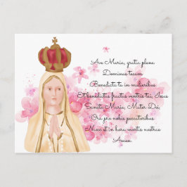 Cartão Postal Virgem Maria - Nossa Senhora Fatima - Cristã