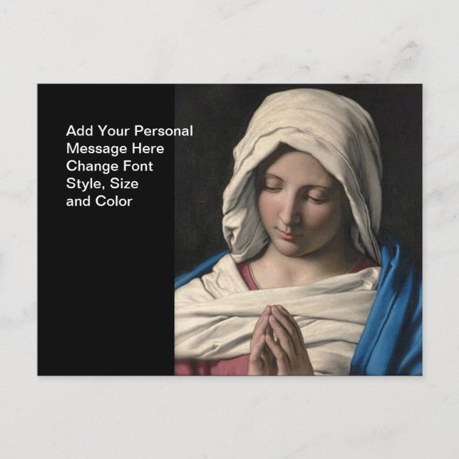 Cartão Postal Virgem Maria / Virgen Maria (Frente)