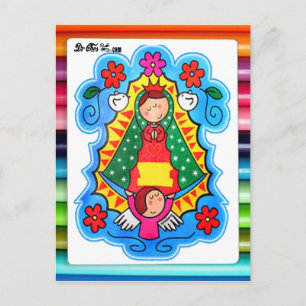 CARTÃO POSTAL VIRGEN DE GUADALUPE CARICATURA 02 PRO PERSONALIZÁ