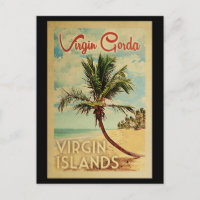 Virgin Gorda Palm Tree Viagens vintage