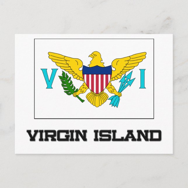 Cartão Postal Virgin Island Flag (Frente)