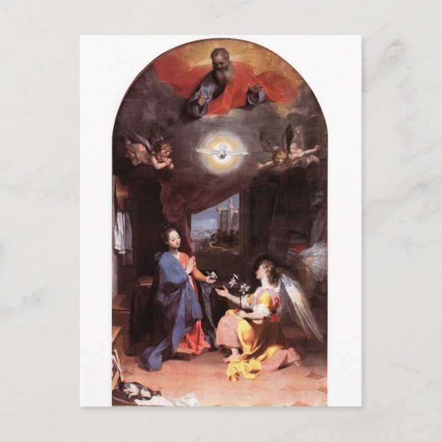 CARTÃO POSTAL VÍRGINA E ÂNGULO DE ANUNCIAÇÃO (Frente)