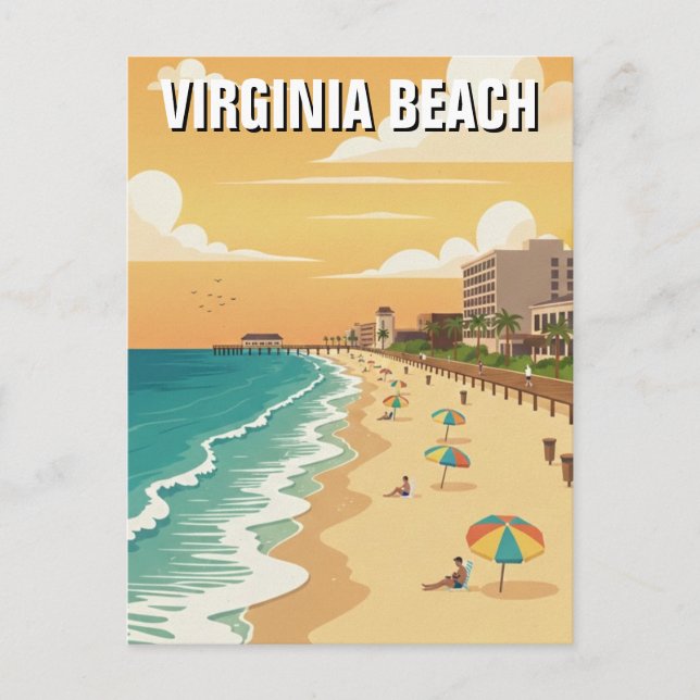 Cartão Postal Virginia Beach Travel (Frente)