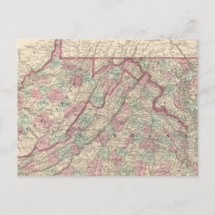 Cartão Postal Virginia, Delaware, Maryland e West Virginia