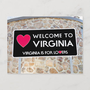 Cartão Postal Virgínia é para os Amantes, bem-vindos ao Sinal de