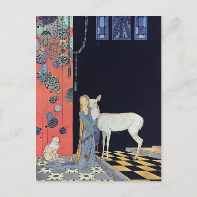 Cartão Postal Virginia Frances Sterrett French Fairy Tales (Frente)