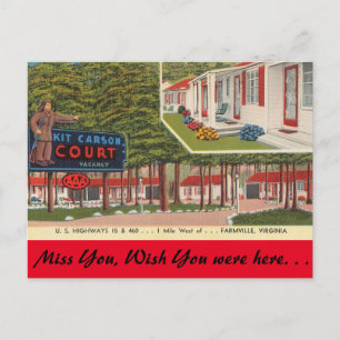 Cartão Postal Virginia, Kit Carson Court, Farmville