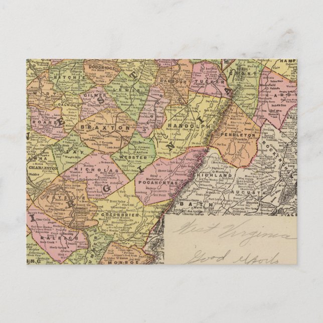 Cartão Postal Virgínia Ocidental (Frente)