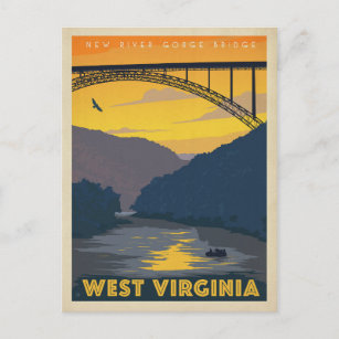 Cartão Postal Virgínia Ocidental