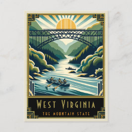 Cartão Postal Virgínia Ocidental | Art Deco