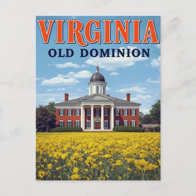 Cartão Postal Virginia Old Dominion (Frente)