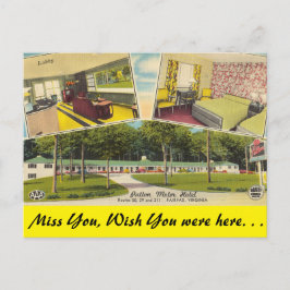 Cartão Postal Virginia, Patton Motor Hotel, Fairfax