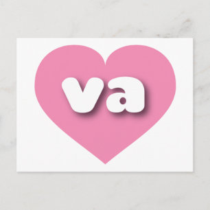 Cartão Postal Virginia Pink Heart - amor