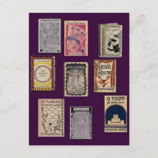 Cartão Postal Virginia Woolf Books