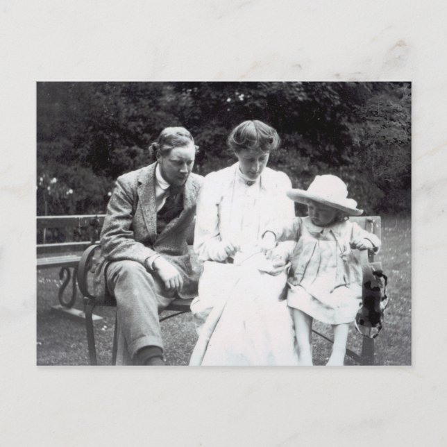 Cartão Postal Virginia Woolf com Clive e Julian Bell, 1910 (Frente)