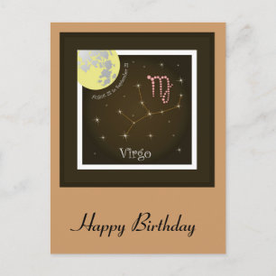 Cartão Postal Virgo de 23 de agosto a 23 de setembro Postkarte